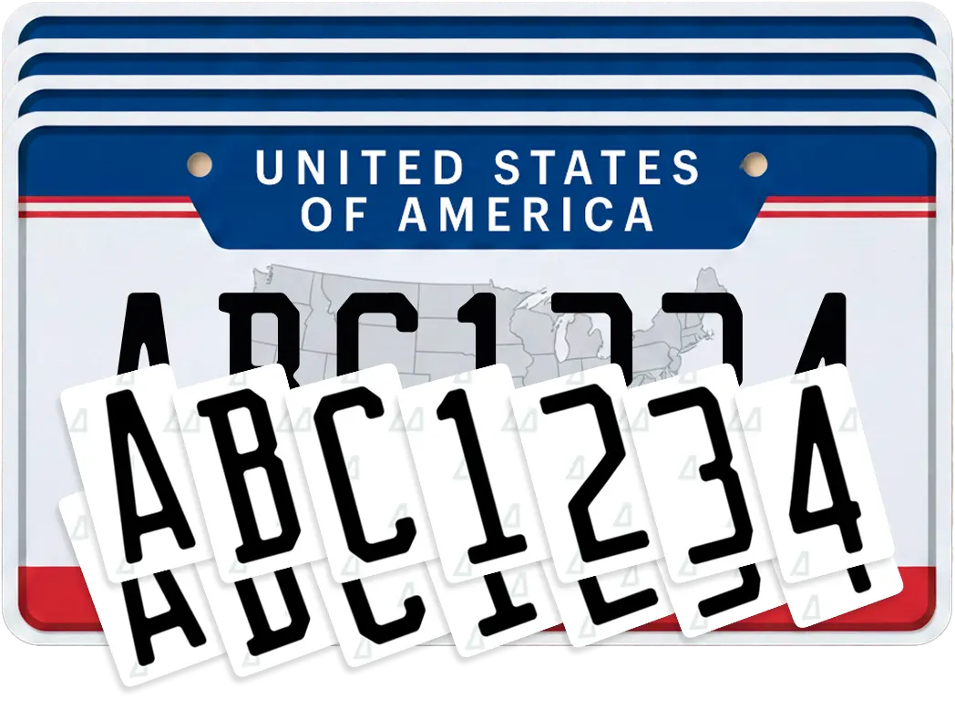 Anti-radar stickers (for 4 plates)